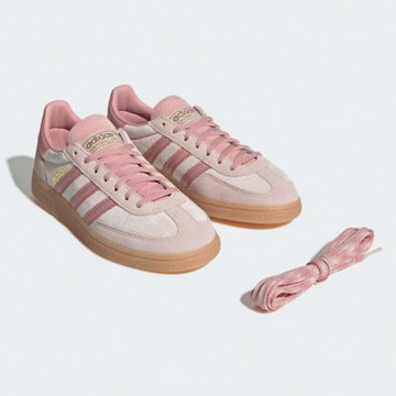 adidas 休閒鞋 Handball Spezial W 女鞋 粉紅 膠底 復古 德訓鞋 愛迪達 JR3645