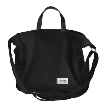 EDISH 冷淡黑暗風工裝斜挎包 情侶托特包  38x15x36cm