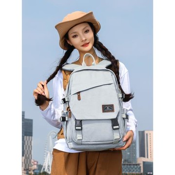 (免運)書包女孩大學生日系風小眾小學生雙肩背包女生帆布電腦包文藝校園