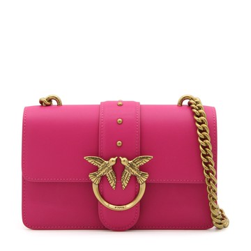 Pinko - Pink Leather Crossbody Bag