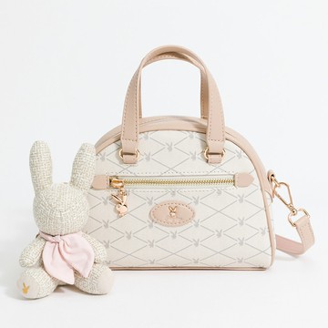 PLAYBOY - 手提半月包附長背帶 Graceful系列 - 米白色