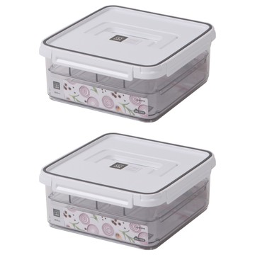Changsin Living 昌信生活 SkyLock Jumbo 8格保鮮盒 2號 3.8L  容器 + 蓋子  2組