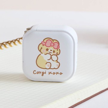 柯基犬卡卡慢享生活GaN 45W Type-C雙孔充電頭