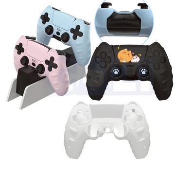 PS5 貓咪造型 手把套 矽膠套 材質軟 保護套 可放入原廠座充