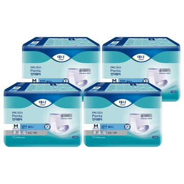 TENA 添寧 韓國原裝進口 PROskin 超強吸收型成人紙尿褲 敢動褲 Plus 男女通用  中號 腰圍 80-110cm  4個  14片