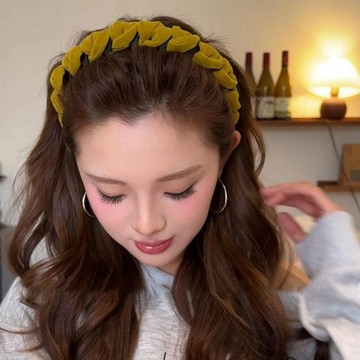 【七號】秋冬麻花絲絨立體髮箍女新款加厚扭結齒梳高顱頂頭箍氣質髮卡免運