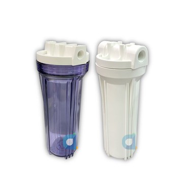 台灣製造 10英吋標準型濾殼(厚) 白色 透明 2分 4分進出口 10吋濾殼 大大淨水