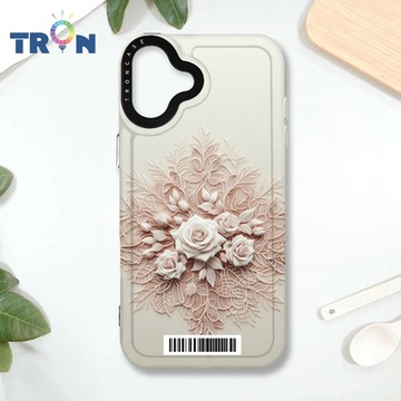 TRON IPHONE 16 PLUS 粉色蕾絲玫瑰系列 防摔 MAGSAFE 磁吸 太空載具殼 透黑 手機殼