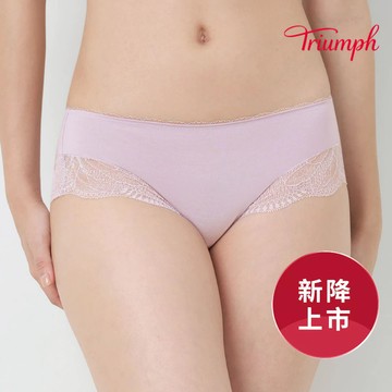黛安芬-舒心柔膚系列 中腰平口內褲 M-EL 柔紫｜87-2527 9N