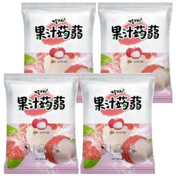 吃果籽 荔枝 攜壓式果汁蒟蒻  240g  4袋