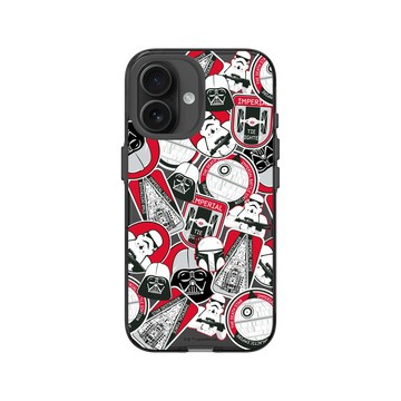 iPhone 16 Clear (相機按鈕) 酷墨灰 - 迪士尼-星際大戰 Star Wars - Sticker-紅