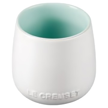 LE CREUSET 花蕾系列馬克杯 250ml - 陶瓷咖啡杯/茶杯  棉花白/甜薄荷  1個