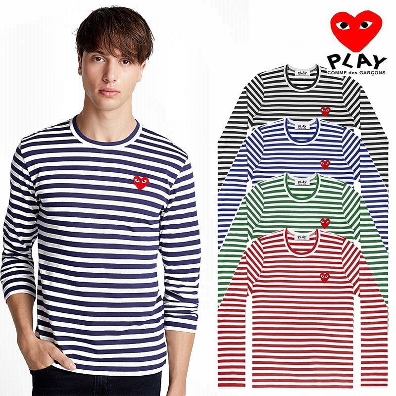 国内発送 / 正規品【COMME des GARCONS】 PLAY RED HEART ボーダーT ...