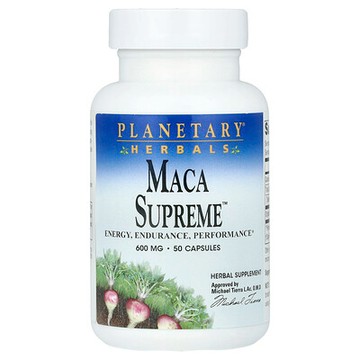 Planetary Herbals, Maca Supreme™，600 毫克，50 粒膠囊
