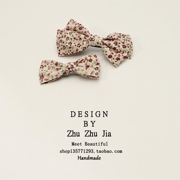 蝴蝶結發夾女后腦勺夾子頭飾側邊網紅2021年新款碎花劉海夾邊夾小