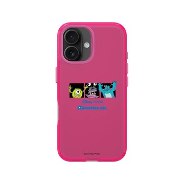 iPhone 16 Clear 粉漾桃 - 迪士尼-皮克斯 PIXAR - 怪獸大學-手繪風