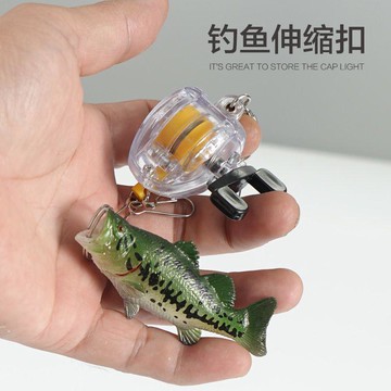 路亞自動伸縮扣釣魚易拉扣防丟鑰匙扣登山戶外便攜收縮多功能回彈