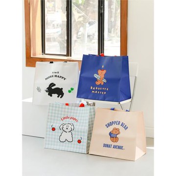 韓國romane可愛大容量防水手提置物袋衣物收納袋環保購物野餐拎袋