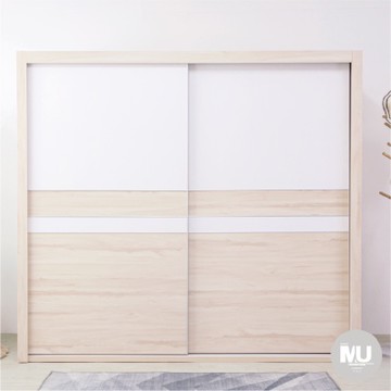 沐家具 mufurniture Cloud 白楓木7x7尺衣櫃(落地款)/臥室/收納/側拉鏡