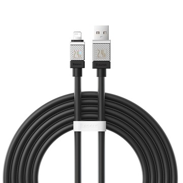 Baseus 倍思 酷玩系列 2.4A USB-iPhone 快充傳輸線  黑色  2m  1條