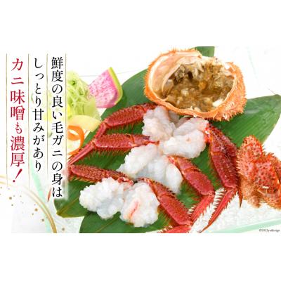 ふるさと納税 気仙沼市 かに 三陸産浜ゆで毛ガニ 約500g×3 計1.5kg  [村東商店 20562141]