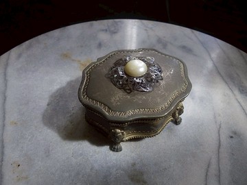 【老時光 OLD-TIME】早期歐洲鍍銀珠寶盒