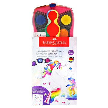 FABER-CASTELL 輝柏 連接創意水彩餅 #125002 獨角獸  390g  12色