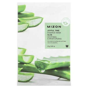 Mizon, 快樂時光精華美容面膜，蘆薈香，1 片，0.81 盎司（23 克）