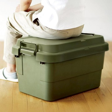TRUNK CARGO二代 日製戶外掀蓋式耐壓收納箱(深型)-50L-3色可選 軍綠