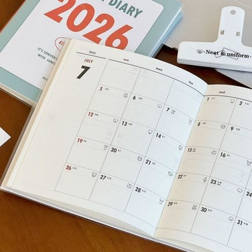 🌸桃圓出貨🌸美式indigo馬年2026日程本學生簡約ins風復古記事手賬本筆記本子10.8