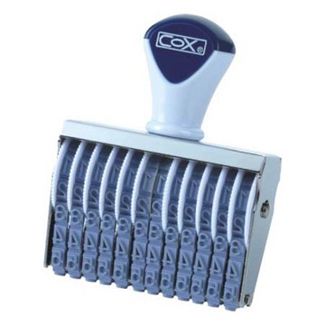 COX三燕 3號字十二連號碼印/數字章