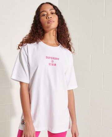 Superdry Women's Women's Corporate Logo Brights T-Shirt White / Optic - Size: 10 Size: 6