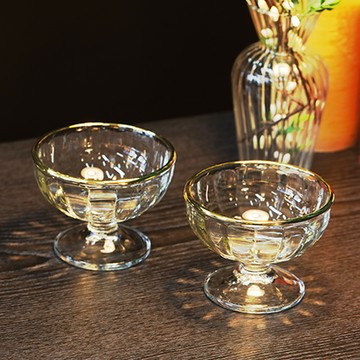 Ocean Glass 真金冰淇淋碗 205毫升  2入  透明