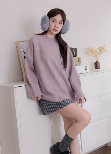 柔霧感長版毛衣