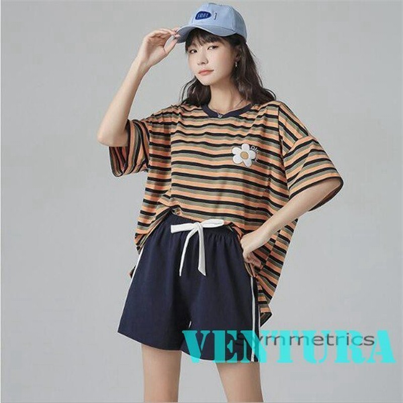 パジャマ レディース 春夏半袖ショットパンツ スウェット上下セット ボーダー柄 綿 パジャマ 部屋着 韓国風 カジュアルルームウェア 寝巻き パジャマ 安い 通販 Lineポイント最大0 5 Get Lineショッピング