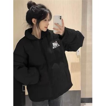 hellokitty棉服外套女大童冬季2025新款初中高中學生加厚保暖棉襖