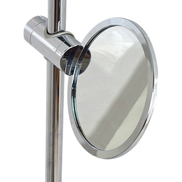 多功能刮鬍鏡  鏡面尺寸:25 x 15.2 公分;適用桿徑:18-25 公釐  鉻色