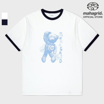 [MAHAGRID] Hello Bear 林格 T 恤_中性_韓式HELLO BEAR RINGER TEE