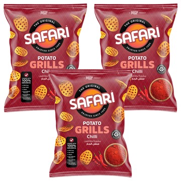 阿拉伯 SAFARI 格子洋芋片 辣味  60g  3個