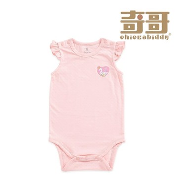 奇哥官方旗艦 Chic a Bon 天鵝公主背心內衣式兔裝/包屁衣-天絲細格提花布 (6-36個月)