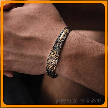 免運🔥森林之子手鐲 小眾手工復古手鐲 男款個性飾品 交換禮物送男友 復古手環 潮流飾品 手工編織手鐲 男士個性手環