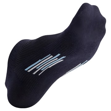 DeParee 蒂巴蕾 石墨烯氧化鋅消臭足弓踝襪 寬足弓設計固定腳底 保護支撐  海軍藍  L(25~28cm)