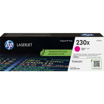 【領券優惠折300】 HP 230X 紅色原廠 LaserJet 高容量碳粉匣(W2303X) For HP LaserJet  4203 / 4303