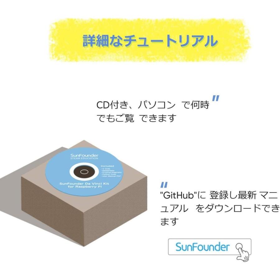 SunFounder Raspberry pi スターター電子工作キット, ラズパイプログラミング, 日本語説明書400 ページ詳細な教本と