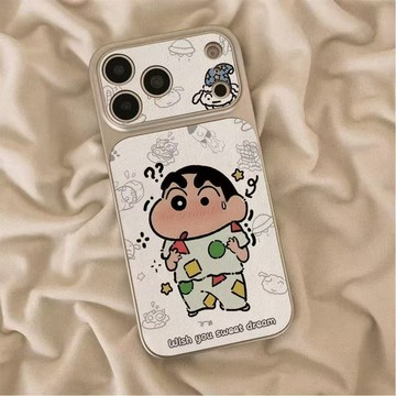睡衣小新蘋果17air手機殼iPhone16/15promax小羊皮14/13大視窗12/11pro