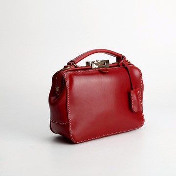 【客订版】杜勒斯手工口金包女士医生包 大号  加里布