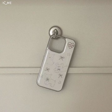 韓風ins滿屏小狗蝴蝶結適用iPhone17promax手機殼16/15/14/13/12/11