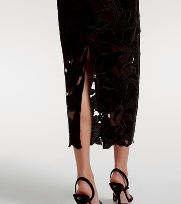 Erdem Cutout velvet and tulle cocktail dress