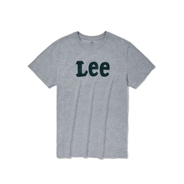 Lee 男款 經典大Logo短袖圓領T 灰色