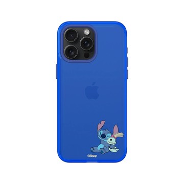 iPhone 15 Pro Max Clear 激光藍 - 迪士尼-史迪奇 Disney Stitch - 史迪奇 - 迷你史迪奇與Scrump